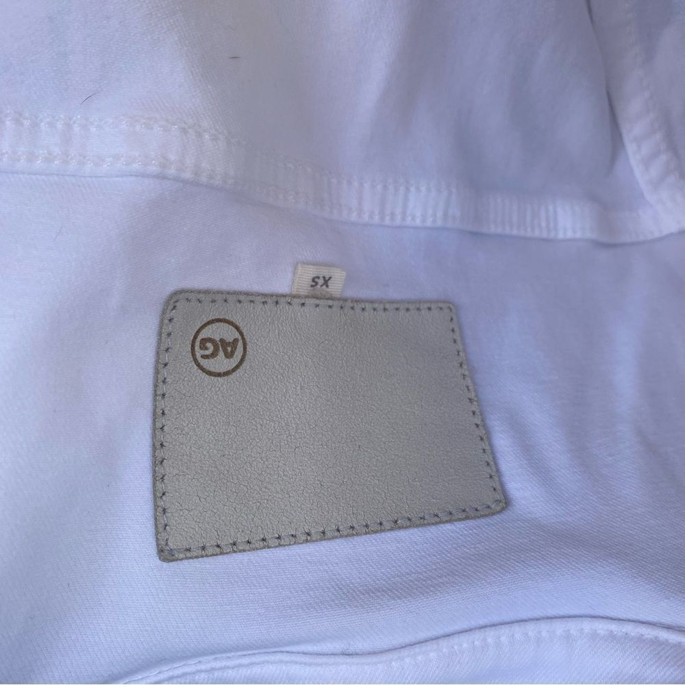 Ag Adriano Goldschmied White and Pink Jean Jacket with Artistic Back XS - Picture 10 of 10